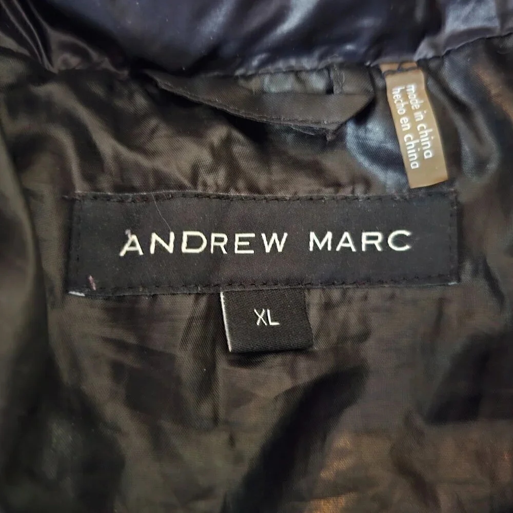 Andrew Marc Puffer Jacket 650 Fill Power Down, Black, Size XL - Picture 6 of 12